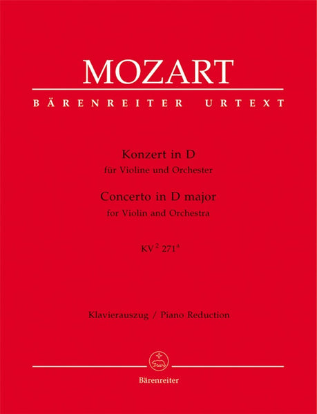 MOZART CONCERTO FOR VIOLIN IN D K.271A VIOLIN AND ACCOMP