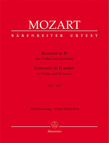 MOZART CONCERTO FOR VIOLIN IN D K.271A VIOLIN AND ACCOMP