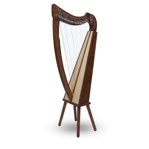 Boru 22 String Harp Walnut & Bag
