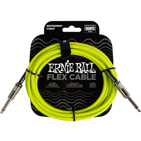 Ernie Ball (P06414 ) 10ft Flex Instrument Cable Green