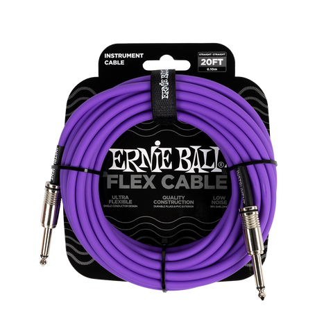 Ernie Ball (P06420) 20ft Flex Instrument Cable Purple