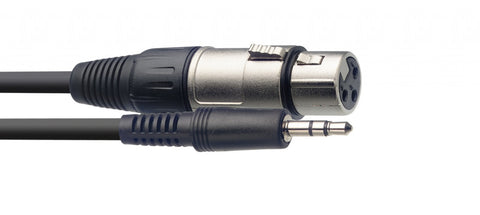 Stagg 3 Metre XLR to Mini Jack Microphone Lead SAC3MPSBXF
