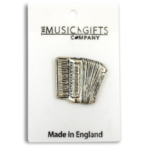 Pewter Accordion Pin Badge