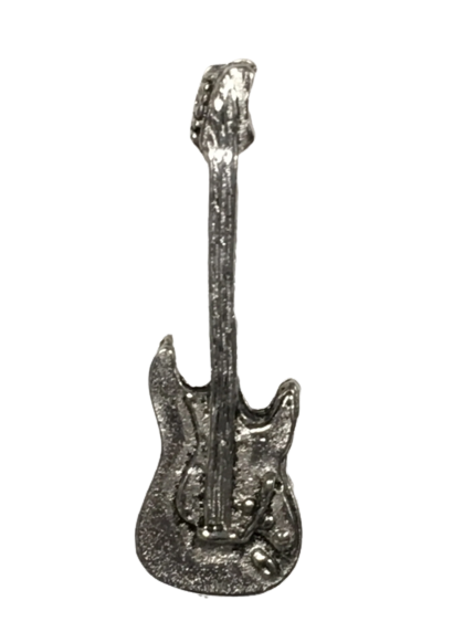 Pewter Electric Guitar Pin Badge