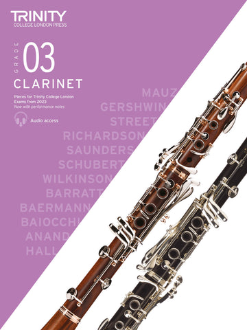 Clarinet Exam Pieces Grade 3 from 2023 Score & Part