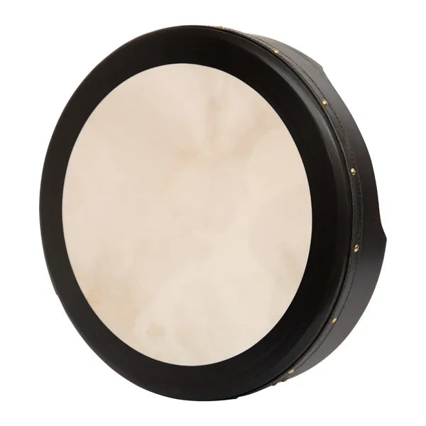 16"X4" BLACK BODHRAN NON TUNABLE T-BAR DEEP TUNE