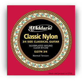 D'addario EJ27N 3/4 Student Nylon Strings