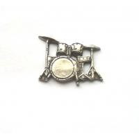 Pewter Drum Kit Pin Badge