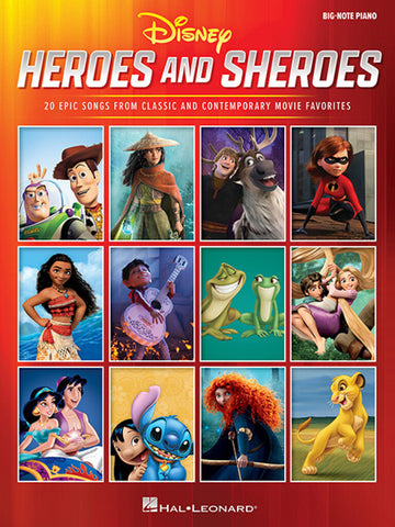 DISNEY HEROES AND SHEROES FOR BIG-NOTE PIANO