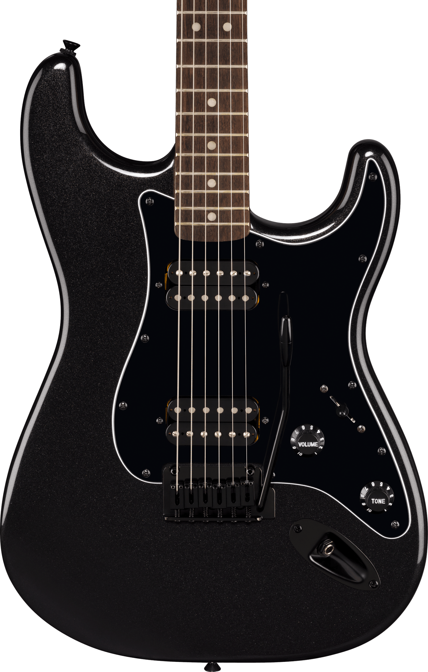 Squier FSR Affinity Stratocaster HH, Matching Headstock, Metallic Black