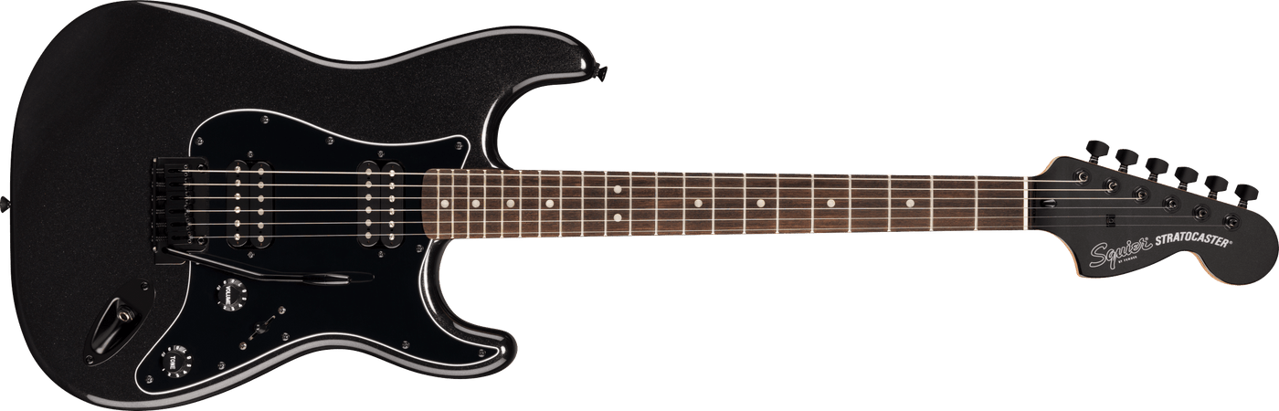 Squier FSR Affinity Stratocaster HH, Matching Headstock, Metallic Black