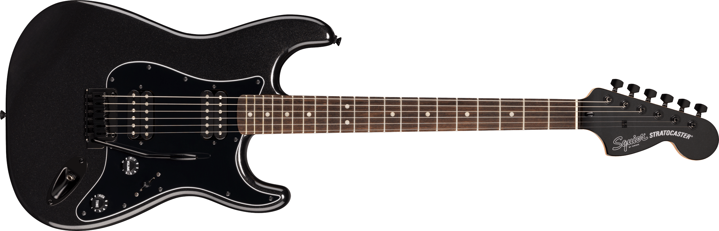 Squier FSR Affinity Stratocaster HH, Matching Headstock, Metallic Black