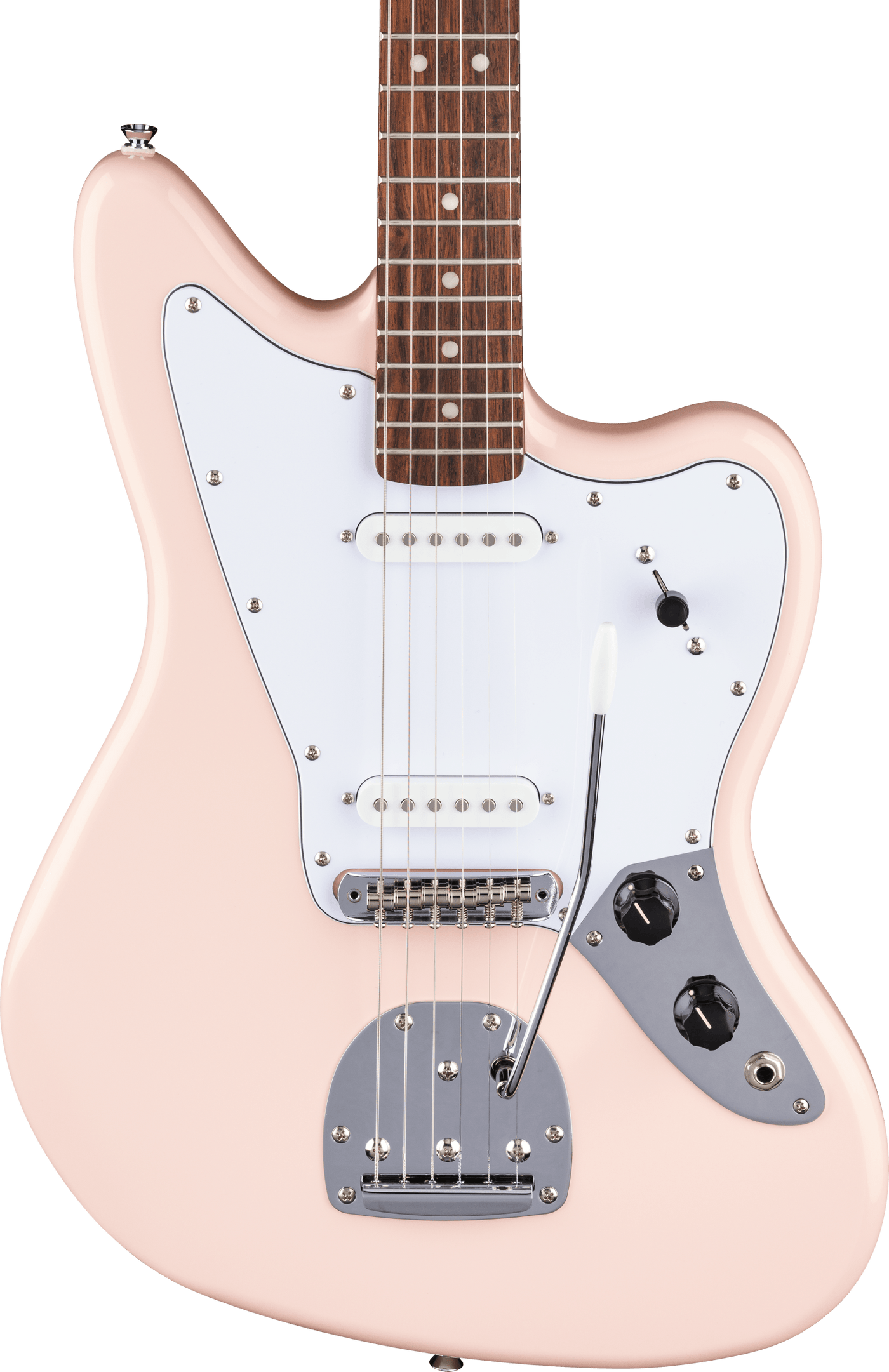 Squier FSR Affinity Series Jaguar Matching Headstock, Shell Pink