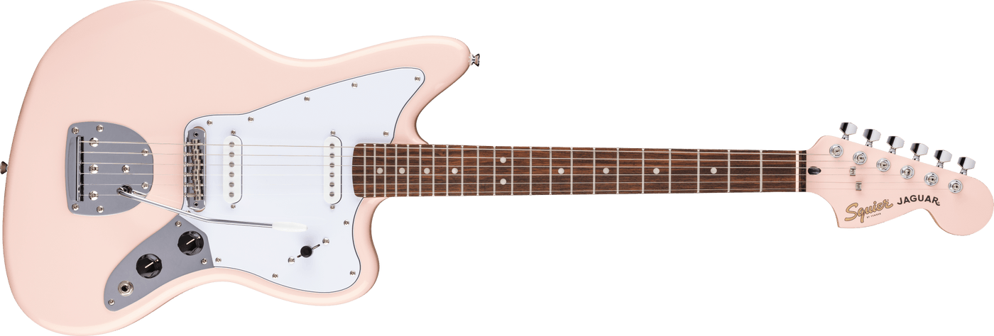 Squier FSR Affinity Series Jaguar Matching Headstock, Shell Pink