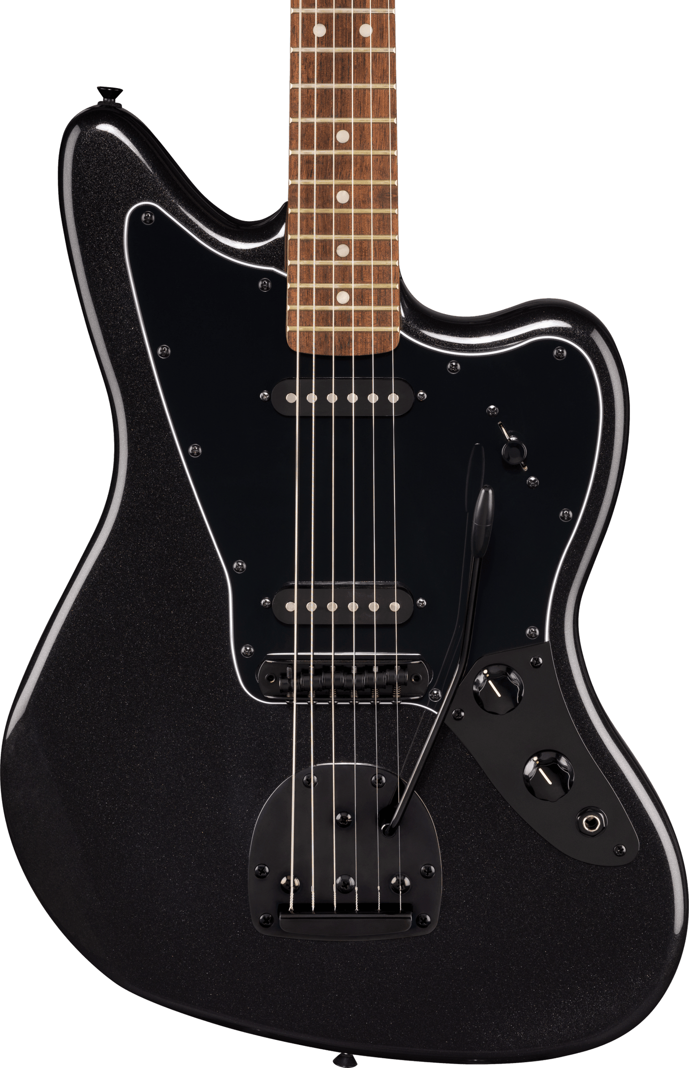 Squier FSR Affinity Jaguar HH, Matching Headstock, Metallic Black