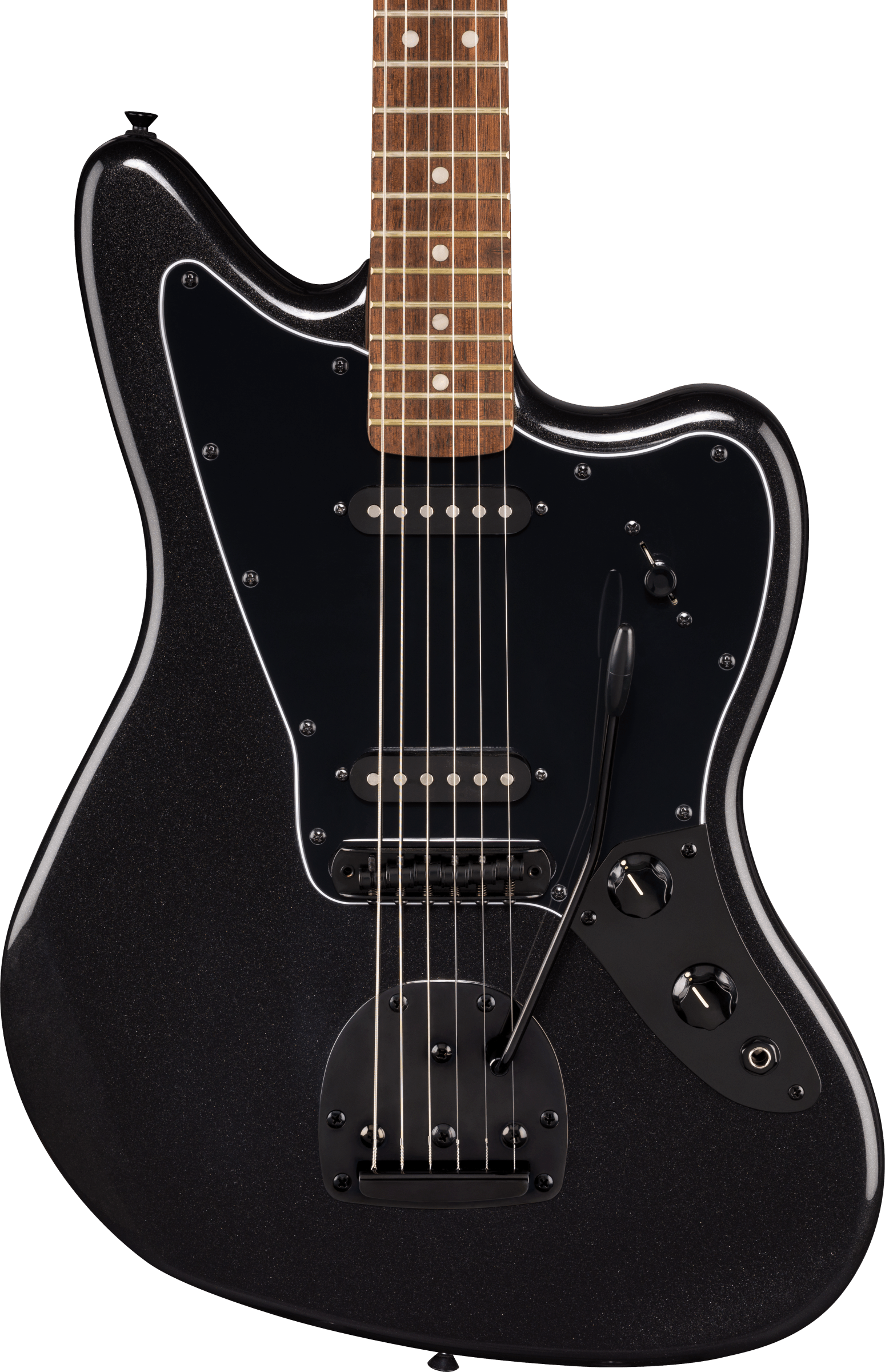 Squier FSR Affinity Jaguar HH, Matching Headstock, Metallic Black