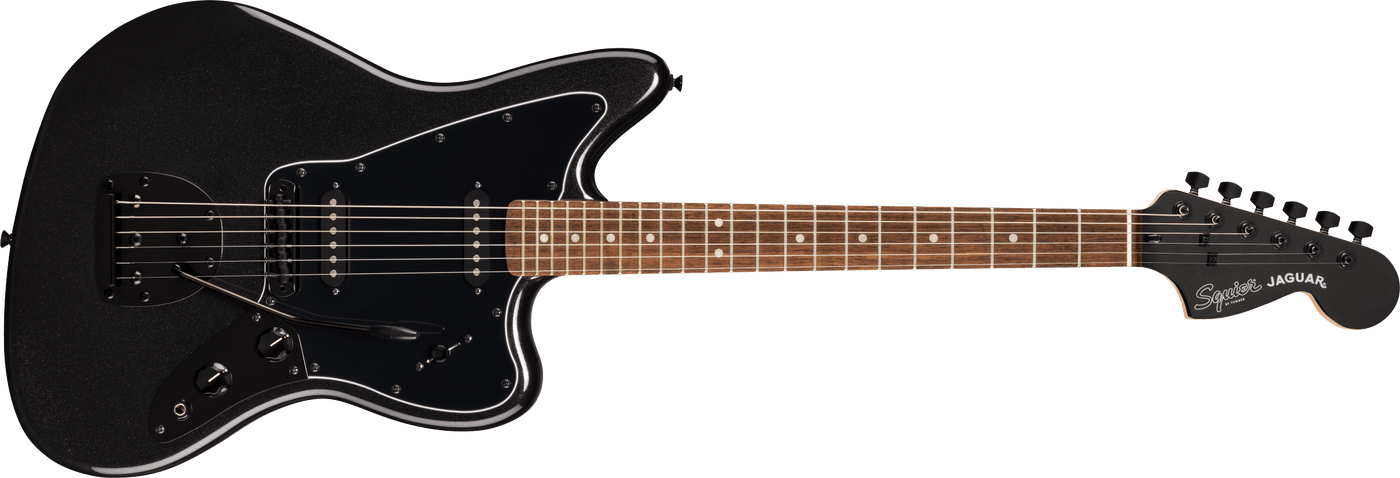 Squier FSR Affinity Jaguar HH, Matching Headstock, Metallic Black