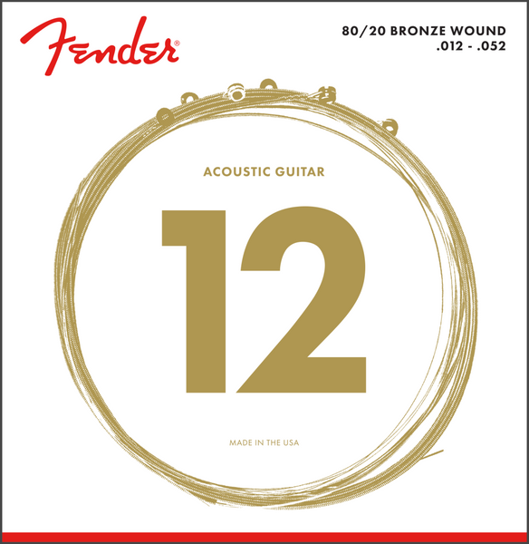 Fender 80/20 Bronze Acoustic Guitar Strings 70L 12-53