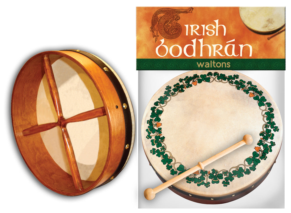 Waltons 8″ Celtic Design Bodhran | Shamrock