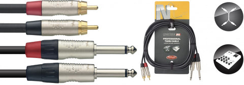 Stagg 3M Phono To Jack Cable