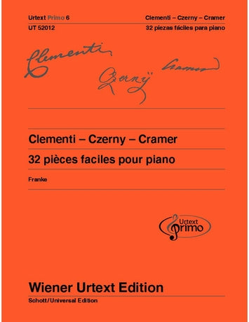 Clementi Czerny Cramer: 32 Easy Pieces - Urtext Primo Volume 6 for piano