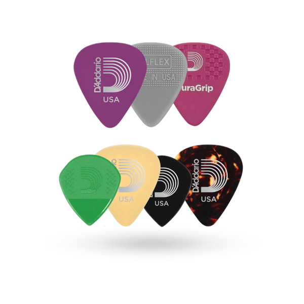 D'Addario Assorted Guitar Picks, 7-pack, Medium