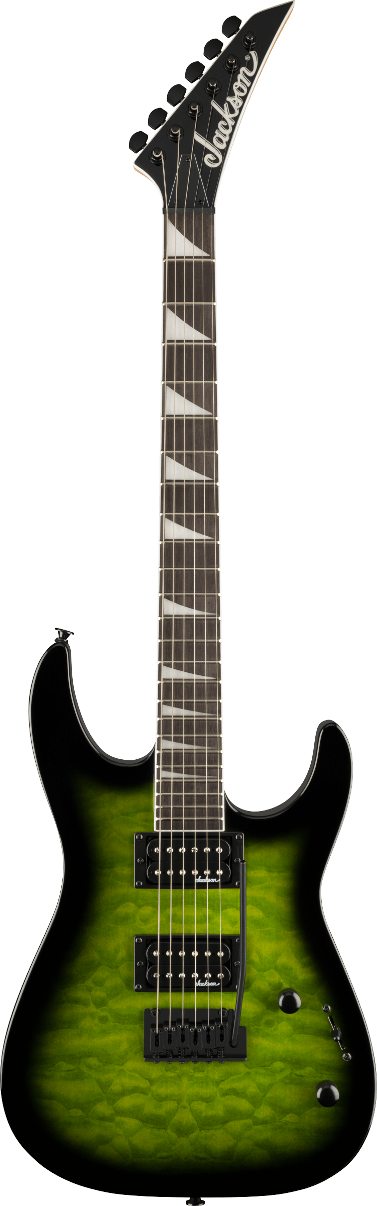 Jackson JS Series Dinky JS20 DKQ 2PT Transparent Green Burst