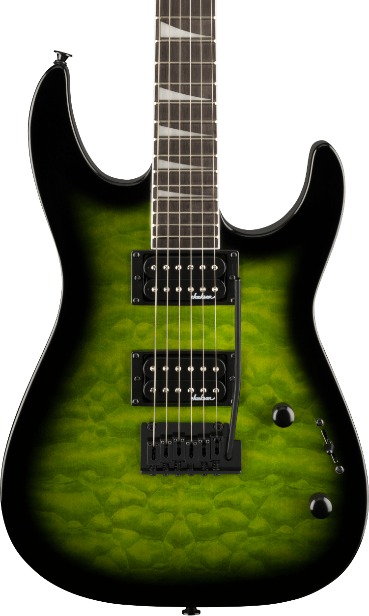 Jackson JS Series Dinky JS20 DKQ 2PT Transparent Green Burst