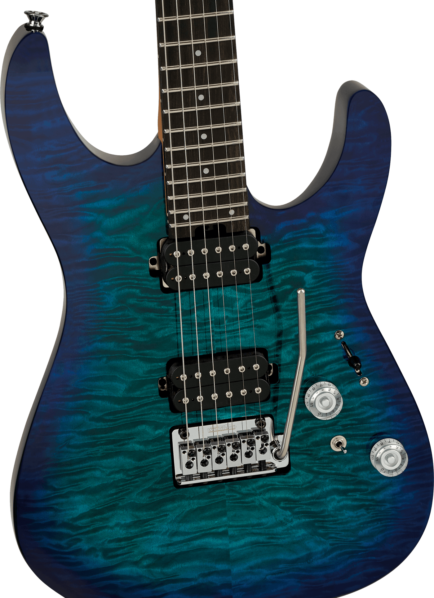 Charvel Pro-Mod Plus DK24 HH 2PT EB QM, Ebony Fingerboard - Chlorine Burst