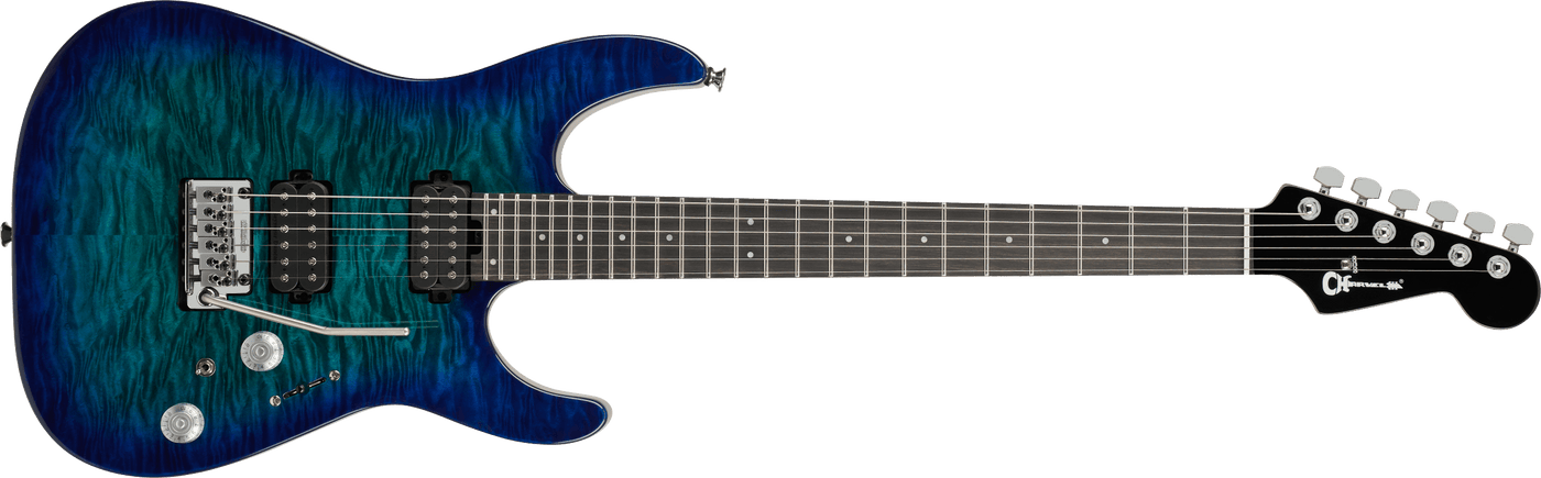 Charvel Pro-Mod Plus DK24 HH 2PT EB QM, Ebony Fingerboard - Chlorine Burst