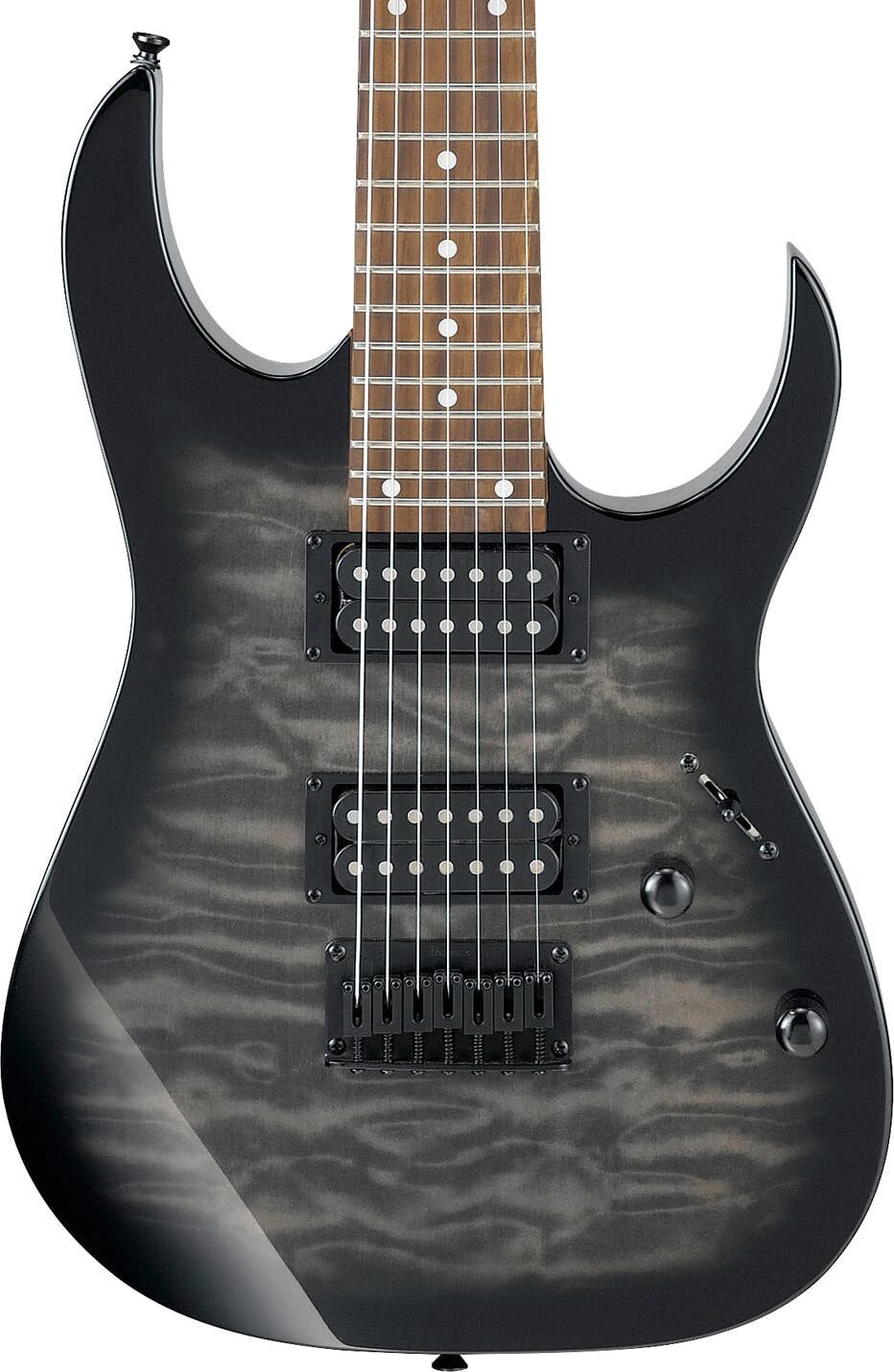 Ibanez GRG7221QA Trans Black Burst