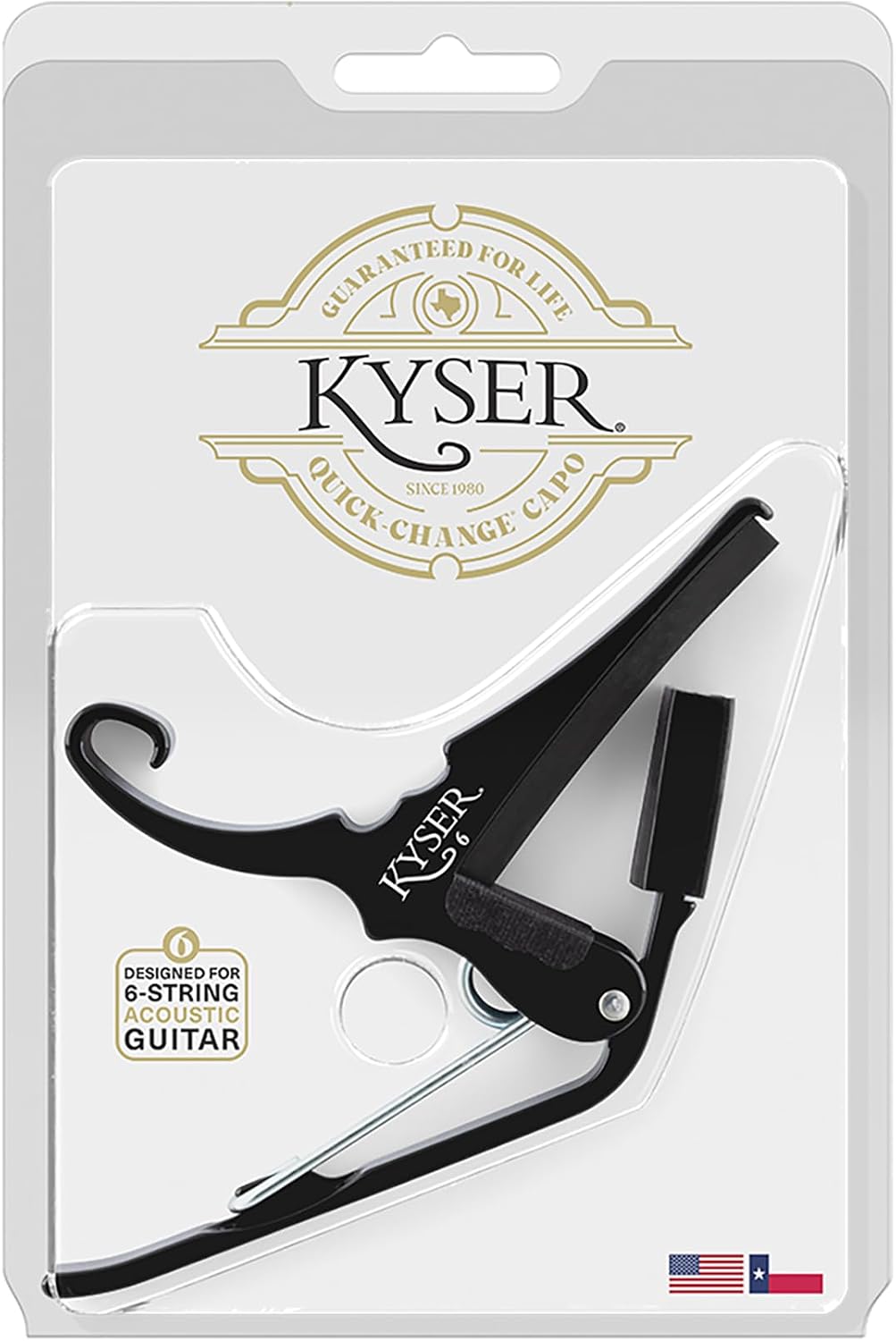 Kyser Quick Change 6 String Guitar Capo - Black