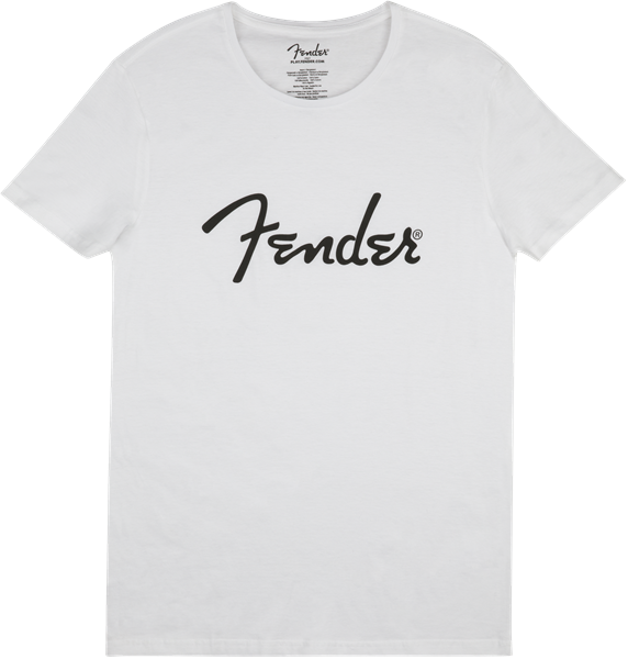 Fender® Spaghetti Logo Men's Tee, White Medium