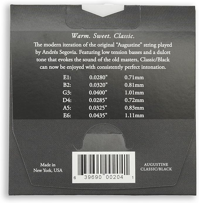 Augustine Black Label Classical Guitar Strings