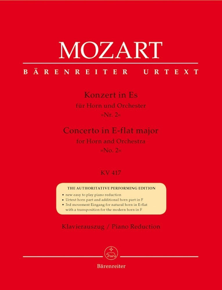 Mozart: Concerto No 2 in Eb KV417 for Horn