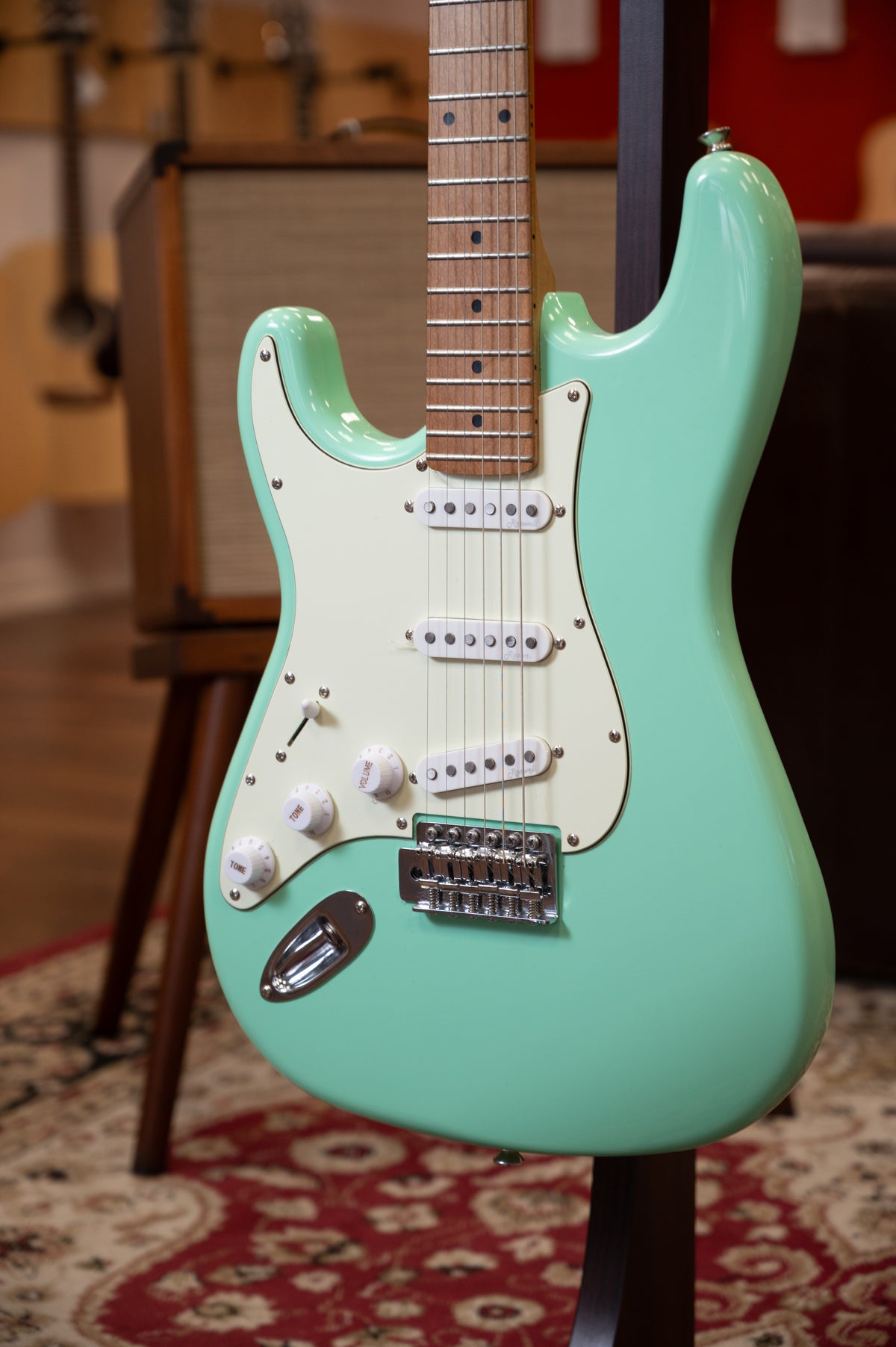 PREOWNED: Harley Benton VT  ST-62CC MN Seafoam Green - Left Hand