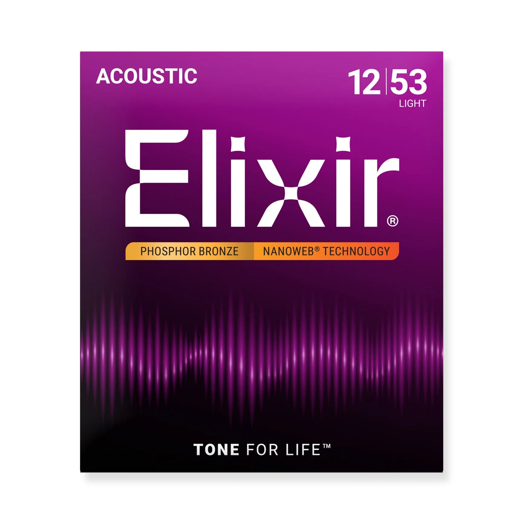 Elixir Nanoweb PB Light Acoustic Strings 12-53
