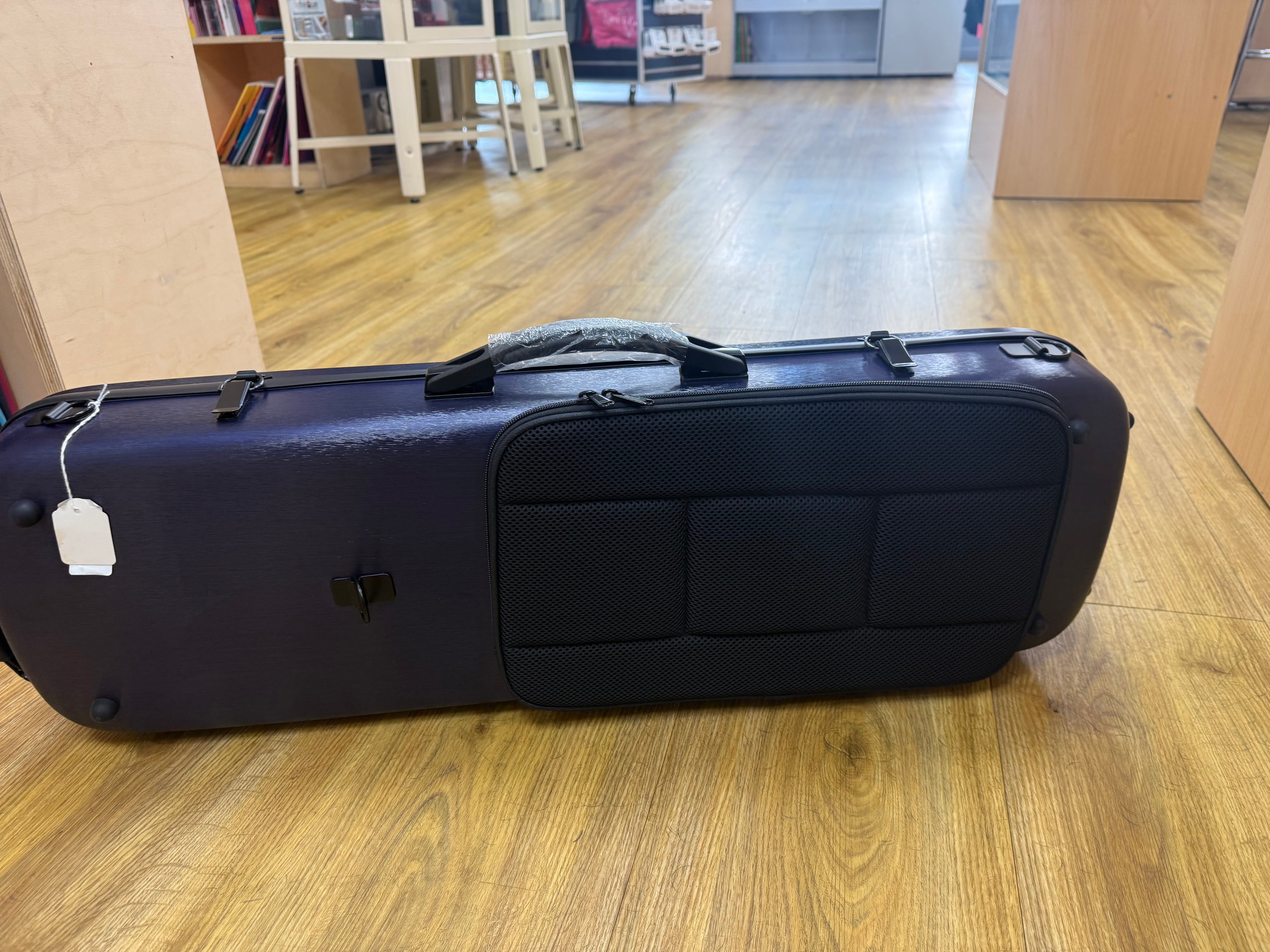 Stentor Violin Case, Polycarbonate/ABS, Oblong, Carbon Blue