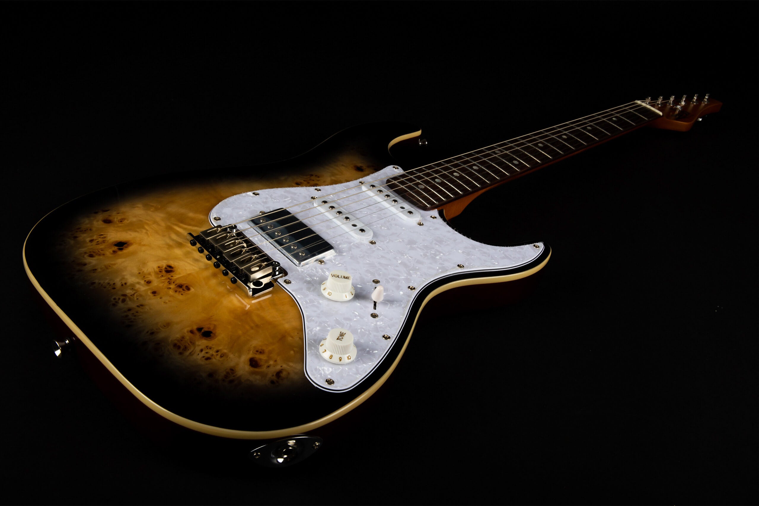 Jet Guitars JS-450 Trans Brown (Spalted Top)