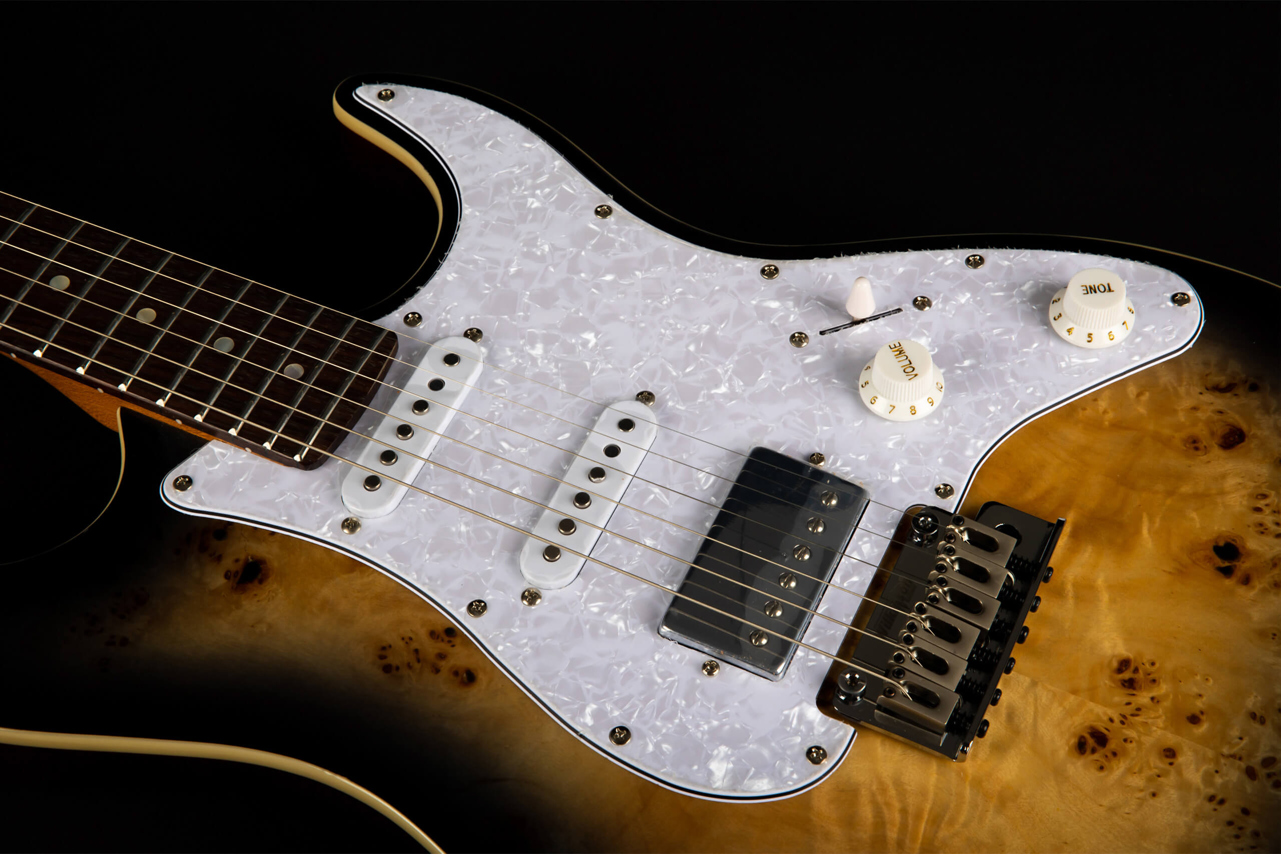 Jet Guitars JS-450 Trans Brown (Spalted Top)