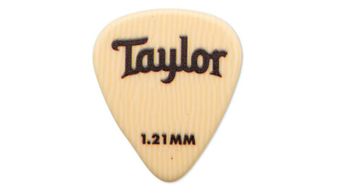 Taylor Premium DarkTone Ivoroid 351 Guitar Picks, 1.21mm 6-Pack