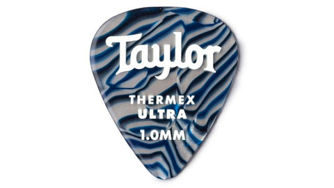 Taylor Premium 351 Thermex Ultra Guitar Picks, Blue Swirl, 1.50mm 6-Pack