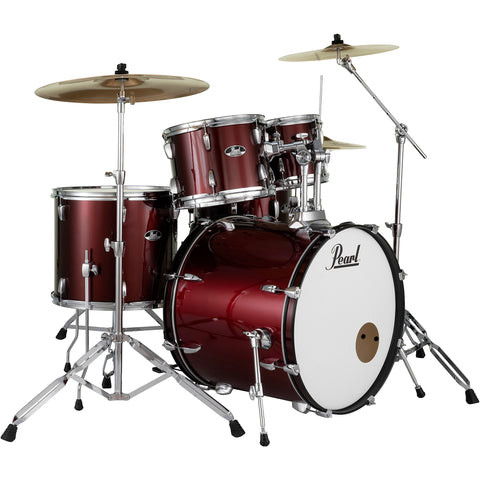 Pearl Roadshow 5 Piece American Fusion Drum Kit Wine Red (Cymbal Upgrade)