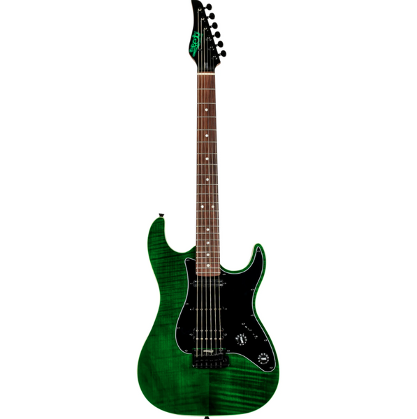 Jet Guitars JS-450 Trans Green Flame Top