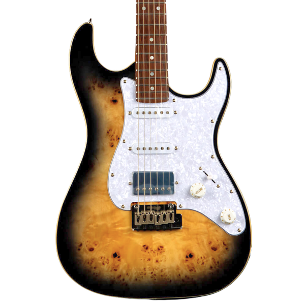 Jet Guitars JS-450 Trans Brown (Spalted Top)
