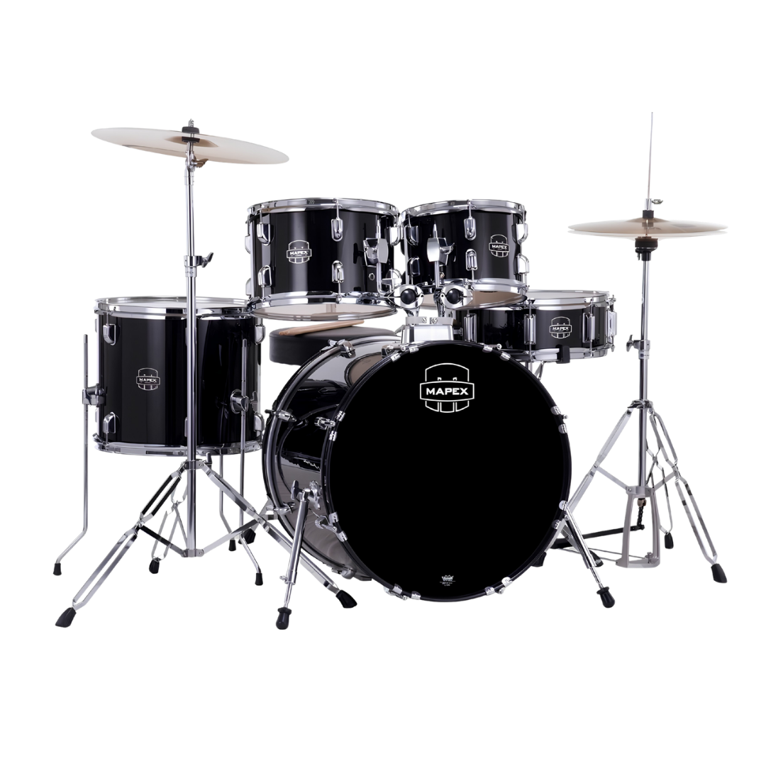 Mapex Comet Fusion 20" Complete Drum Kit with Cymbals – Black