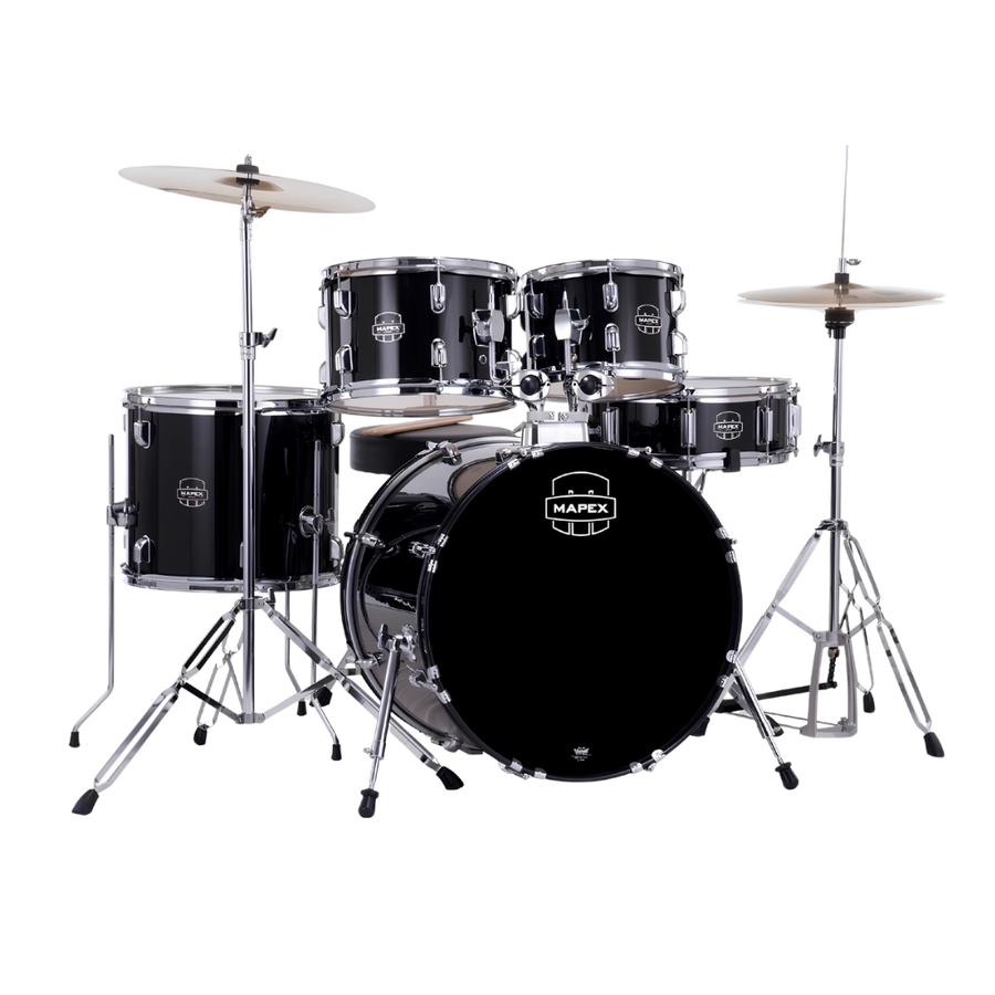 Mapex Comet Fusion 20" Complete Drum Kit with Cymbals – Black