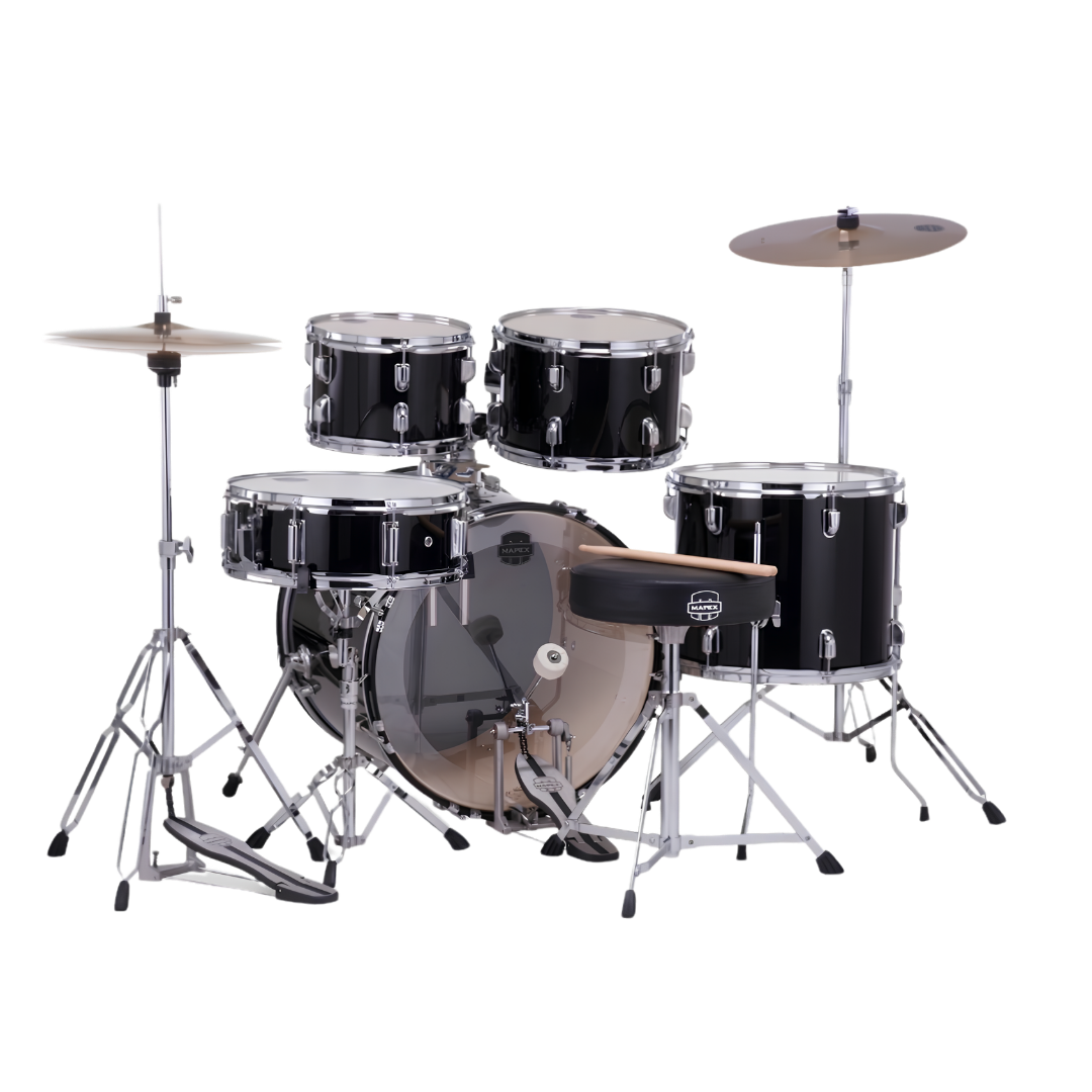 Mapex Comet Fusion 20" Complete Drum Kit with Cymbals – Black