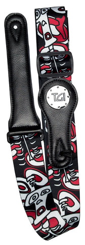 TGI TGS28228 Guitar Strap Skeleton Red