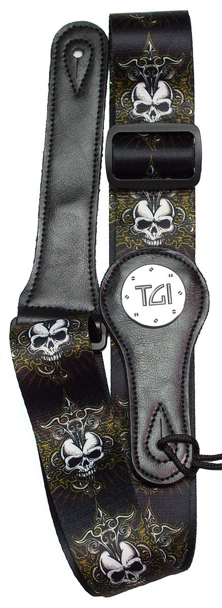 TGI TGS28236 Guitar Strap Skull Celtic Cross